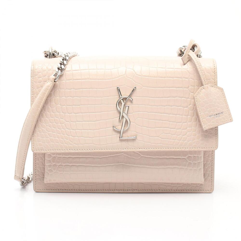 Saint Laurent Paris Sunset Shoulder Bag Leather Ivory White
